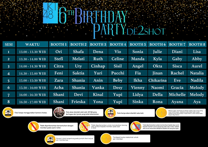 Peraturan JKT48 6th Birthday Party De2shot