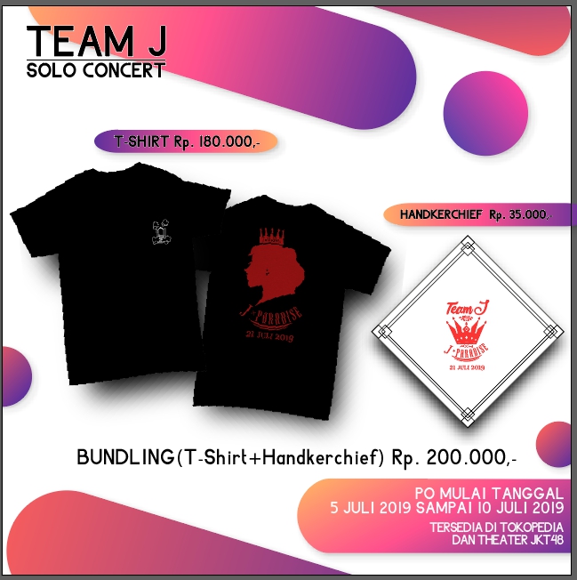Pengumunan mengenai T-Shirt dan Handkerchief Solo Concert Team J