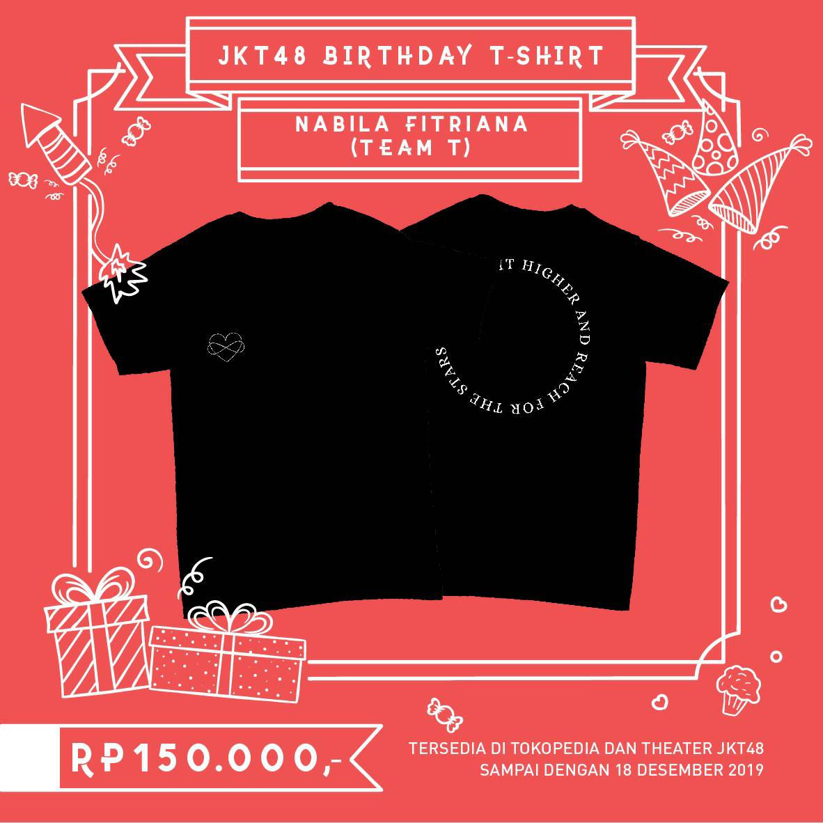 Pengumuman Terkait Member Birthday T-shirt untuk Member yang Berulang Tahun di Bulan Desember.