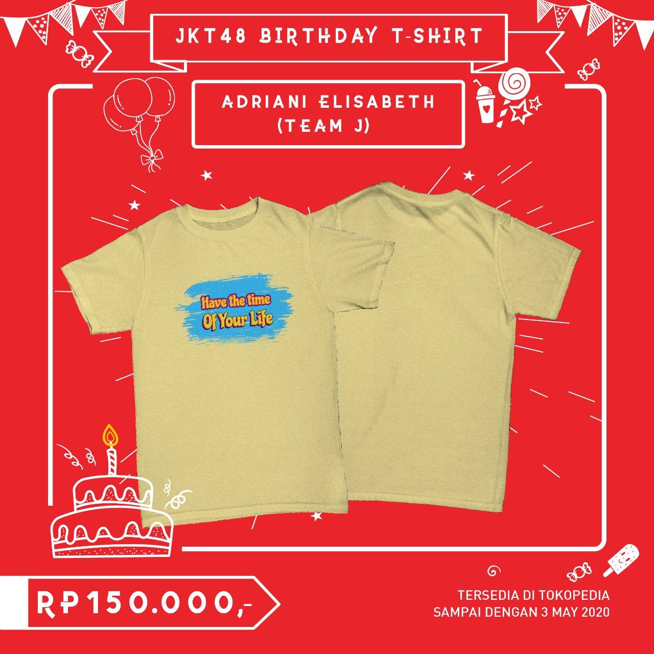 Pengumuman Terkait Member Birthday T-shirt untuk Member yang Berulang Tahun di Bulan Mei.