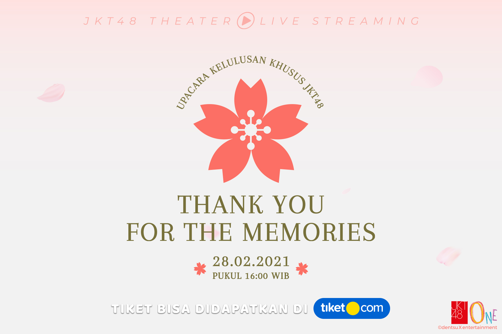 Pengumuman Mengenai Upacara Kelulusan Khusus JKT48, “Thank You for The Memories”