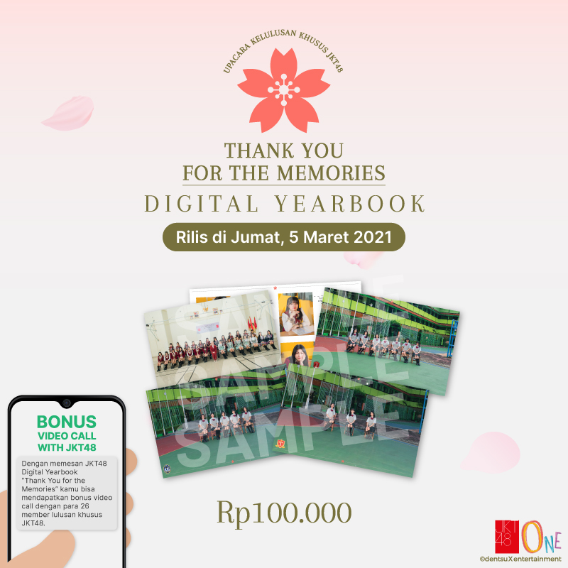 Pengumuman Mengenai Digital Yearbook "Thank You for The Memories" dengan Bonus Video Call with JKT48