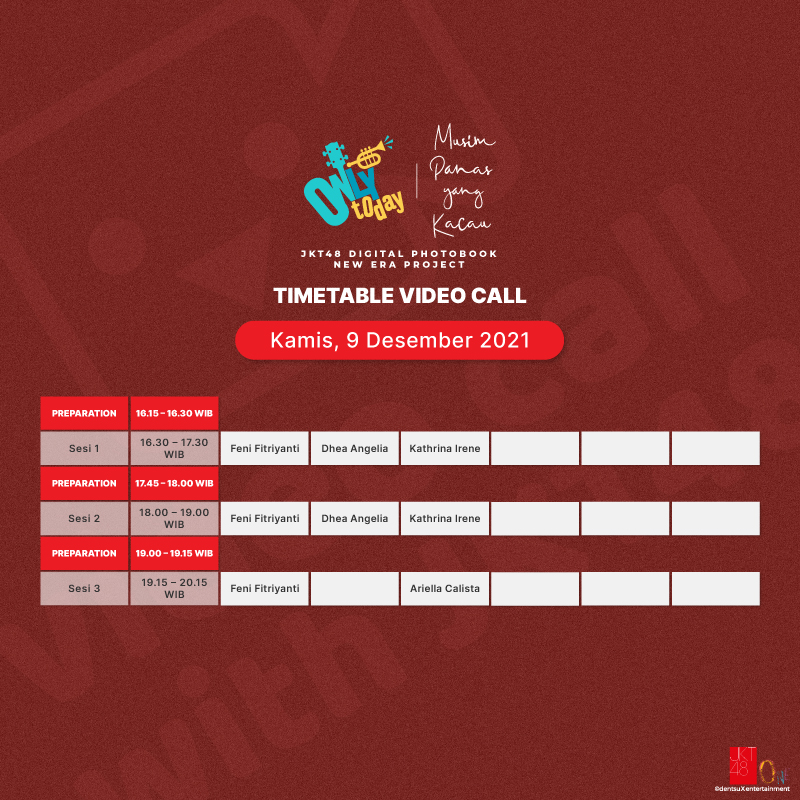 Pengumuman Mengenai Digital Photobook "JKT48 New Era Project -   Only Today & Musim Panas yang Kacau Performance Shot" dengan bonus Video Call with JKT48