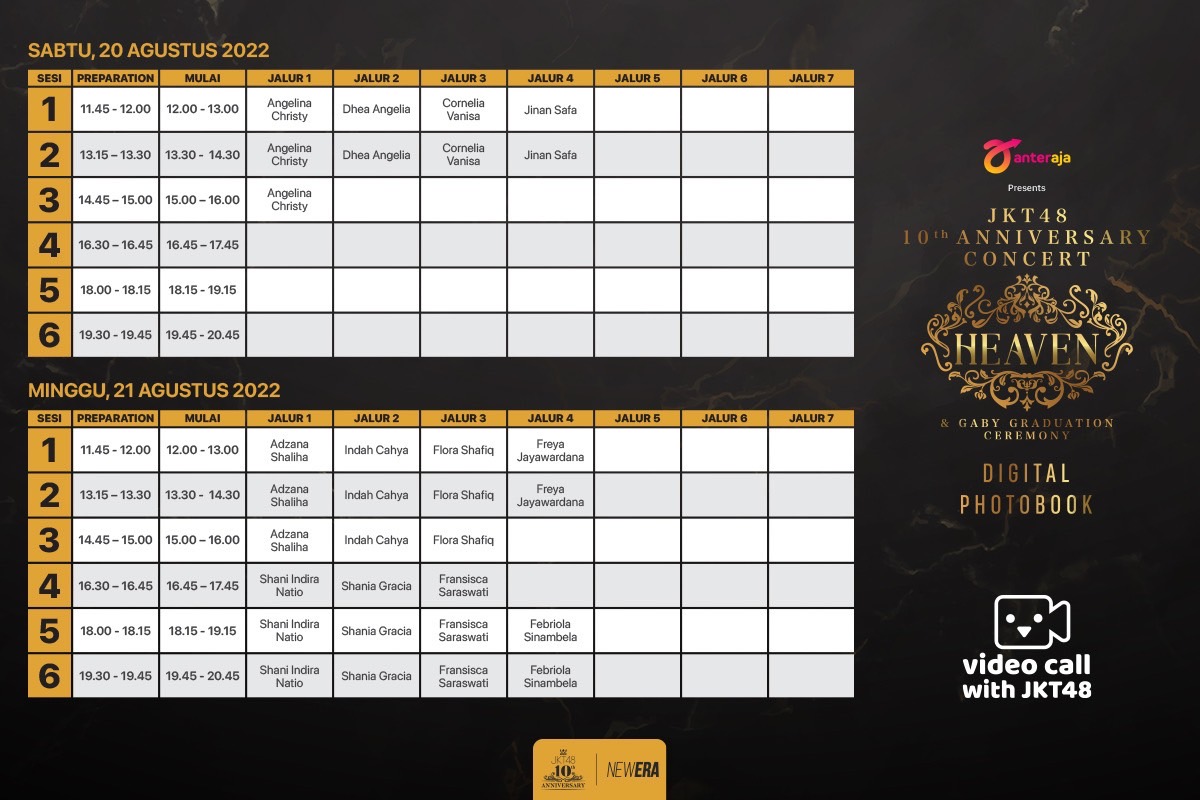 Pengumuman Mengenai Pre-Order Digital Photobook Anteraja Presents: JKT48 10th Anniversary Concert HEAVEN and Gaby Graduation Ceremony dengan Bonus Video Call with JKT48