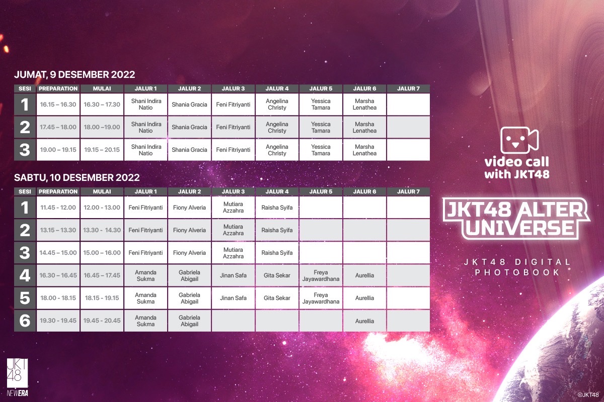 Pengumuman Mengenai Pre-Order Digital Photobook “JKT48 AlterUniverse” dengan Bonus Video Call with JKT48