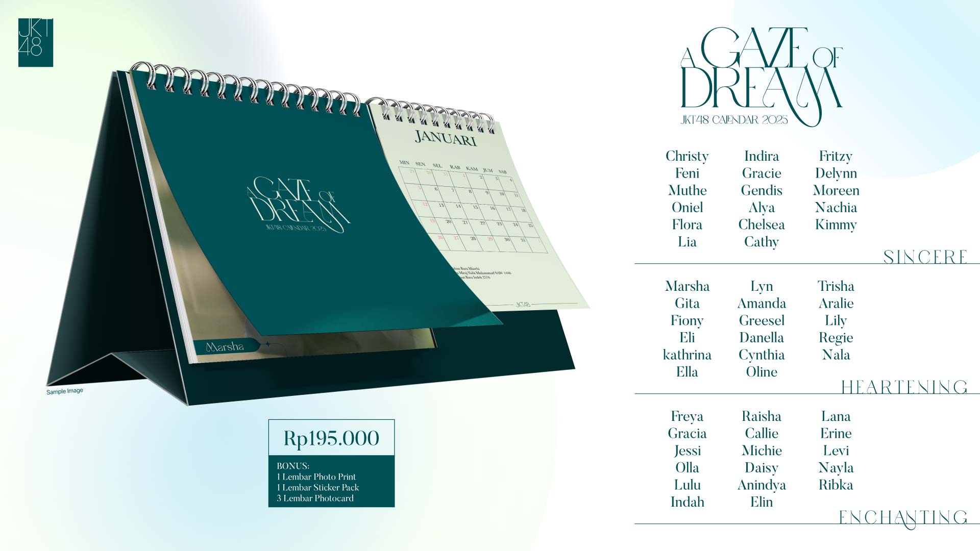 JKT48 2025 Calendar “A GAZE OF DREAM”
